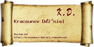 Kracsunov Dániel névjegykártya