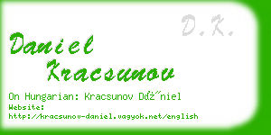 daniel kracsunov business card